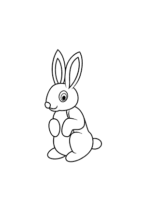 Coloriage d'un Lapin