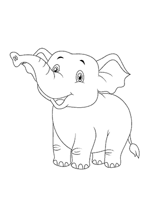 Coloriage d'un Éléphant