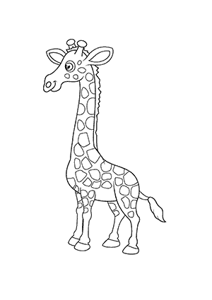 Coloriage d'une Girafe