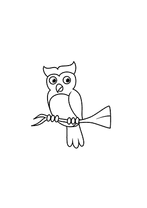 Coloriage d'un Hibou