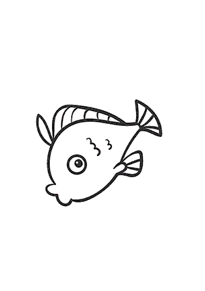 Coloriage d'un Petit Poisson