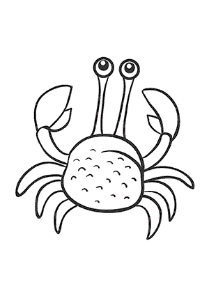 Coloriage d'un Crabe