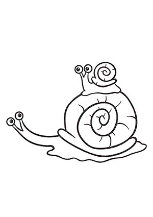 Coloriage de 2 Escargots