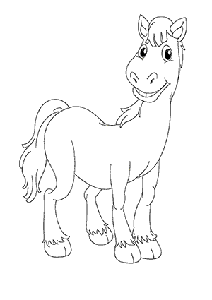 Coloriage d'un Cheval Poulain