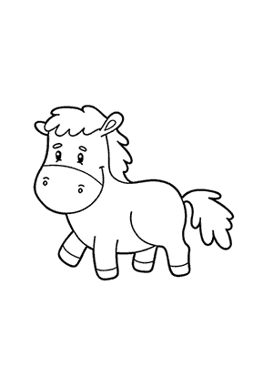 Coloriage d'un Cheval de Trait