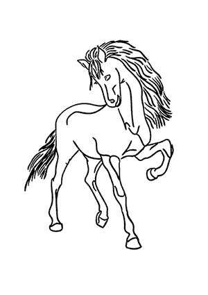 Coloriage d'un Cheval de Course