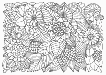 Coloriage Adulte - Tableau De Fleurs