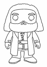 Coloriage Harry Potter Kawaii - Hagrid