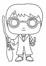 Coloriage Harry Potter Kawaii - Harry Potter