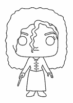 Coloriage Harry Potter Kawaii - Bellatrix Lestrange