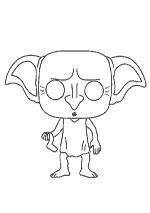 Coloriage Harry Potter Kawaii - Dobby