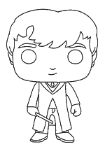 Coloriage Harry Potter Kawaii -  Neville Londubat