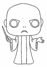 Coloriage Harry Potter Kawaii - Tom Jedusor Voldemort