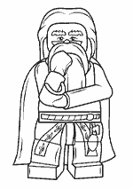 Coloriage Harry Potter Lego - Albus Dumbledore