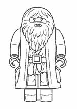 Coloriage Harry Potter Lego - Hagrid Debout