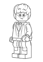 Coloriage Harry Potter Lego - Harry Potter Debout