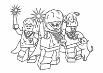 Coloriage Harry Potter Lego - Hermione Harry Et Ron