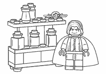 Coloriage Harry Potter Lego - Severus Rogue Dans La Salle Des Potions