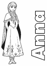 Coloriage La Reine Des Neiges - Anna Avec Prénom