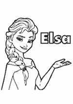 Coloriage La Reine Des Neiges - Avec Prénom Elsa