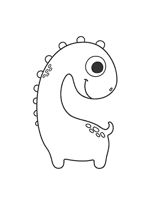 Coloriage de Dinosaure Brontosaure