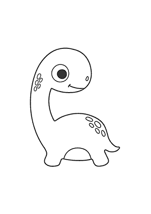 Coloriage de Dinosaure Diplodocus