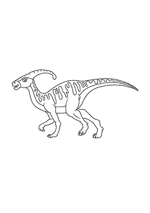 Coloriage de Dinosaure Parasaurolophus