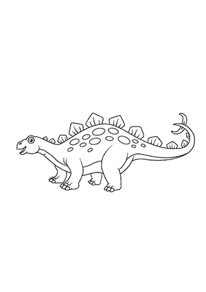Coloriage de Dinosaure Stégosaure