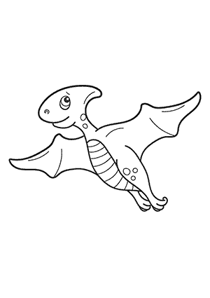 Coloriage de Dinosaure Ptérodactyle