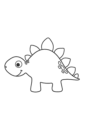 Coloriage de Dinosaure Stégosaure