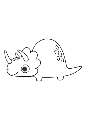 Coloriage de Dinosaure Tricératops