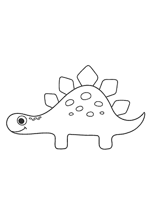 Coloriage de Dinosaure Stégosaure