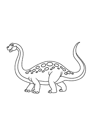 Coloriage de Dinosaure Diplodocus
