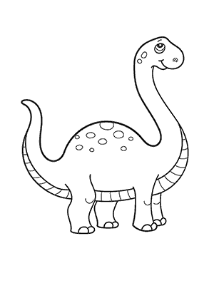Coloriage de Dinosaure Diplodocus