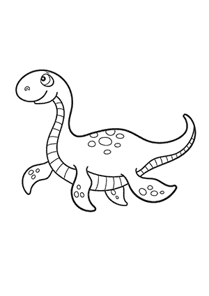 Coloriage de Dinosaure Plésiosaure