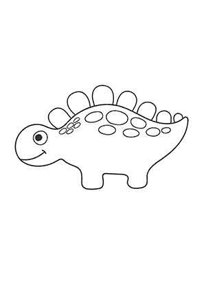 Coloriage de Dinosaure Stégosaure