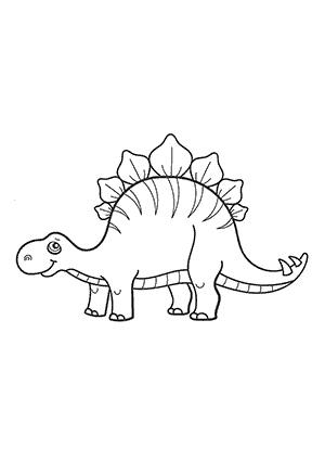 Coloriage de Dinosaure Stégosaure