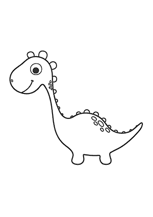 Coloriage de Dinosaure Diplodocus