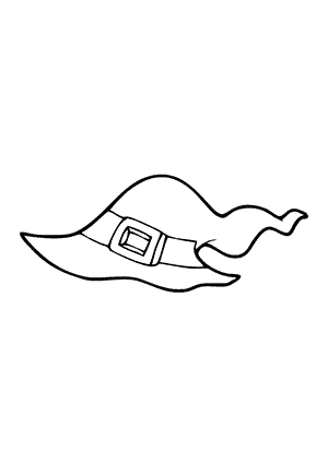 Coloriage de Chapeau de Sorcière