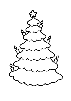 Coloriage d'un Sapin de Noël