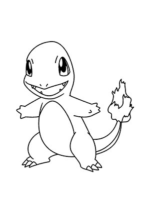 Coloriage de Pokemon Salamèche