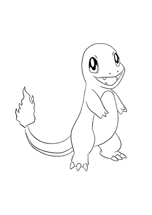 Coloriage de Pokemon Salamèche