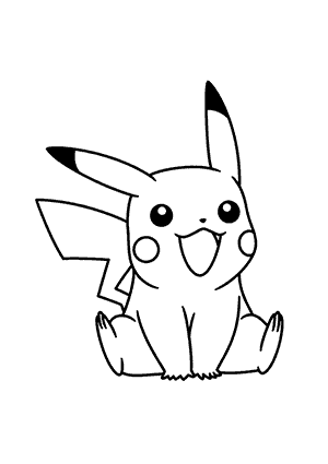 Coloriage de Pokémon Pikachu