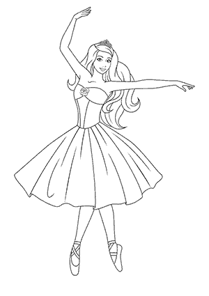 Coloriage de Princesse qui Danse